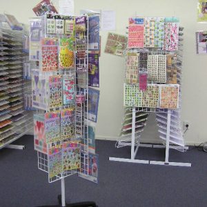revolving mesh display stand