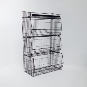 medium duty wire stackable baskets - display and storage