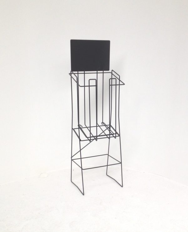 A4 Wire Real Estate Display Stand Deep Landscape with extra top support wire